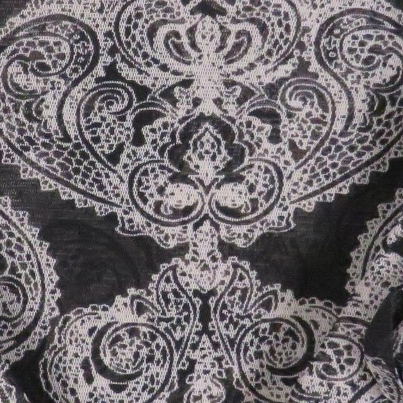 I-N-C* Women's Short Sleeve Low‎ V-Neck Button Down Ruffled Blouse~ Size 1X - Picture 5 of 13